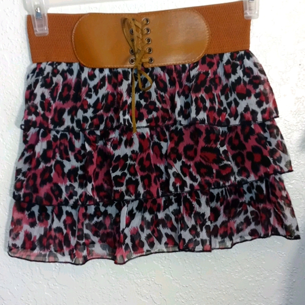 Leopard print skirt